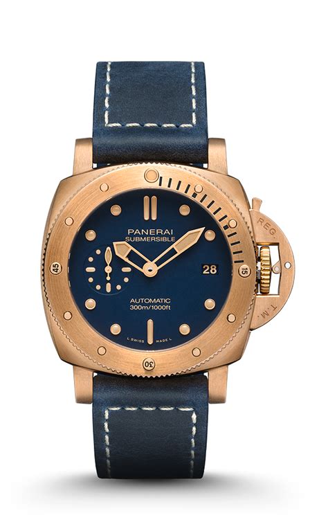 rolex abisso|The Panerai Submersible Bronzo Blu Abisso watch hands.